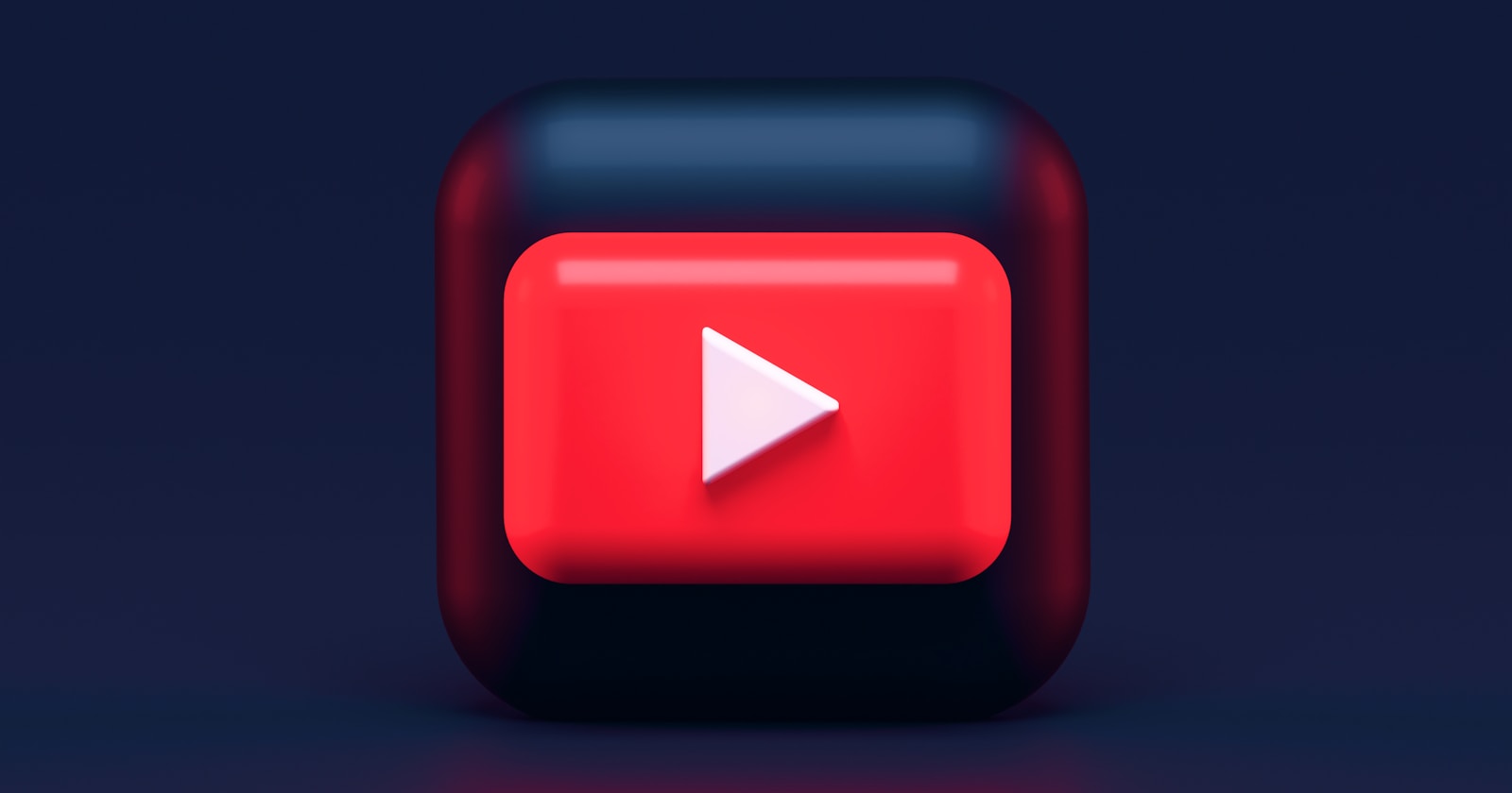 A 3D red play button icon on a dark blue background — featured photo for Short-Form Video SEO: Complete Guide to Ranking Vide